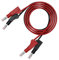 JANZU 2 Pièces Multimètre Fils de Test Câble Cavalier Ligne Sécurité 4mm Fiche Banane Outil de Test Rétractable Rouge Facile à Utiliser Noir