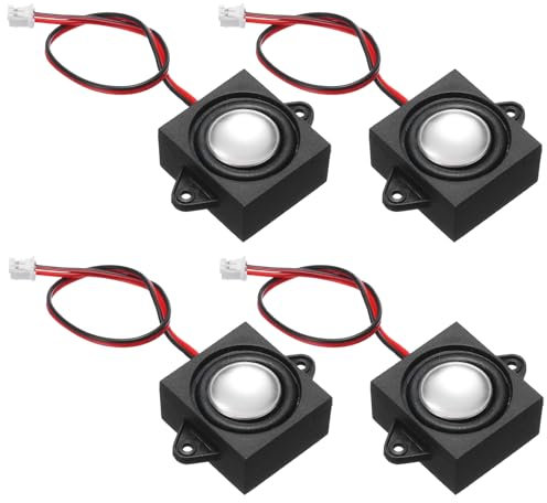 QUARKZMAN 4 Stück Lautsprecher 3 Watt 4 Ohm Mini-Lautsprecher Mikro-Lautsprecher mit JST-PH2.0-Schnittstelle für kleine elektronische Projekte Werbemaschinen LCD-Fernseher Monitore