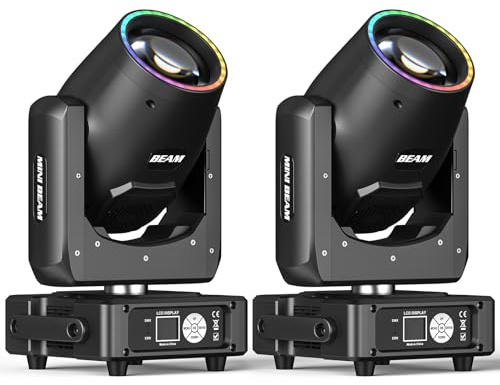 2PCS 7R 230W Beam Lyre LED Lampe de scène Moving Head 13 couleurs 14 Gobos Jeu de Lumiere pour Disco Club Bar Mariage Noël Projecteurs Lumineux