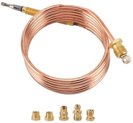 Replacement Thermocouple, for Oven Gas Furnaces Boilers Water Heaters Flameout Protection Device Temperature Sensor Probe for Gas Stove Water Heater Grill Gas Fryer Oven (1200mm)