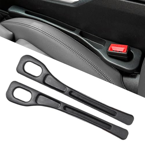 Infreecs 2 Stück Autositz Lückenfüller, 2025 Neu Car Seat Gap Filler, Autositz Spaltfüller, Aufbewahrungsbox für Autositze, für Auto, SUV, LKW - Füllt den Spalt zwischen Sitz & Konsole (Schwarz)