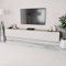 Capwee Mobile TV 240 cm Tavolino Porta TV Mobile TV Soggiorno Mobiletto Televisore in Legno-Rovere e bianco-120x40x34 cm