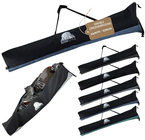 Rawstyle Snowboardtasche variabel Tasche für Snowboard universal anpassbar Erwachsene 140-170cm wasserdicht Wintersport für Zubehör Boots Helm Maxi (meliert Marine)