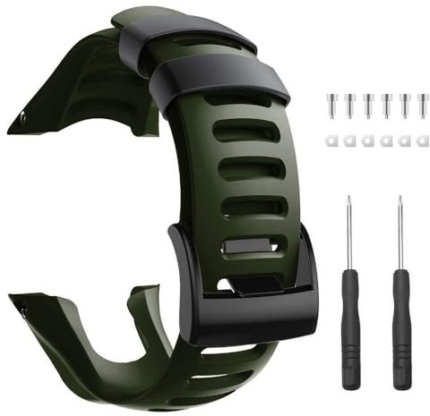 VELORE Für Suunto Ambit 3 Band, Ersatzarmband für Suunto Ambit 3 Armband – Premium-Uhrenarmband für Suunto Ambit 3 Peak, 3 Sport, 3 Run, 2R, 2S, 2, 1(Army green)