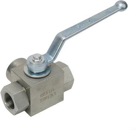 Hydraulischer 3-Wege-Hochdruck-Kugelhahn aus Karbonstahl, 1/4 Zoll bis 1 Zoll, 500 bar, MWP, manueller Betrieb für Erdölindustrie, Wasser, Öl, Gas (G3/8)