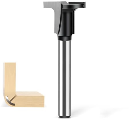 WSOOX 1/4 Shank Arc Bending Router Bits for Bending Wood Board T Shape Slot bit for 90° Arc Bending Woodworking Board