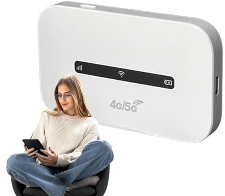 Router Wi-Fi móvil, punto de acceso a Internet con batería de 3000 mAh, dispositivo Wi-Fi de viaje con ranura para tarjetas, 9,8 x 5,9 x 1,8 cm, soporte para múltiples dispositivos, fácil de usar,