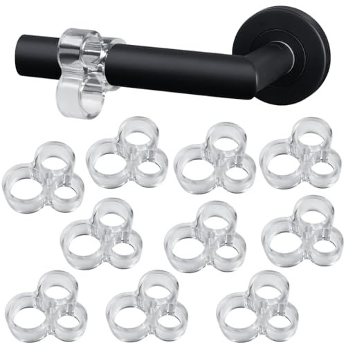 YOYUSH Türgriff-Stoßstangen, 10 PVC klare Stoppern zur Türgriff mit 3 unterschiedlichen Größen von Löcher. Protektoren zur Türgriff der Küche, oder der Toilette, des Schlafzimmer, des Büro