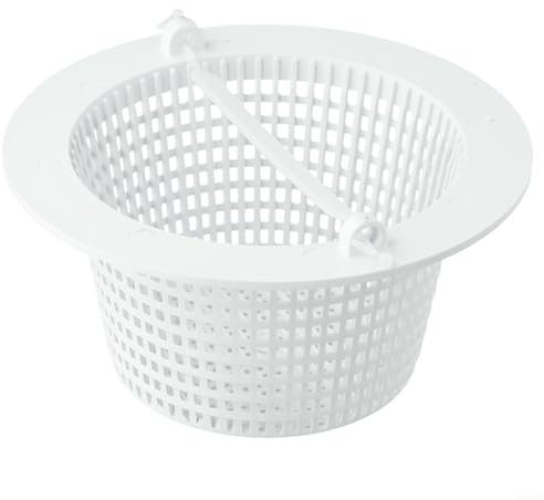 Pool Skimmer Basket for Hayward Above Ground Swimming Pools, Replacement Handle for SPX1091C SP1091LX SP1091WM, Round Plastic Strainer Basket, Easy Installation(16cm Dia X 8cm Tall)