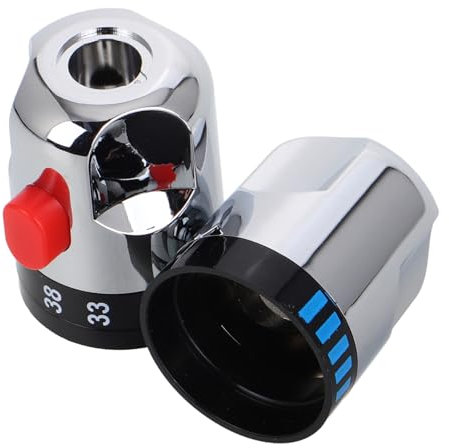 SHINEOFI 2 Stück Heizarmatur Mischventil Ersatzteile Mit Galvanisierter Oberfläche Durchflussregler Aus Metall Für Duschsystem Und Badewanne Vielseitig Einsetzbar Einfache Installation