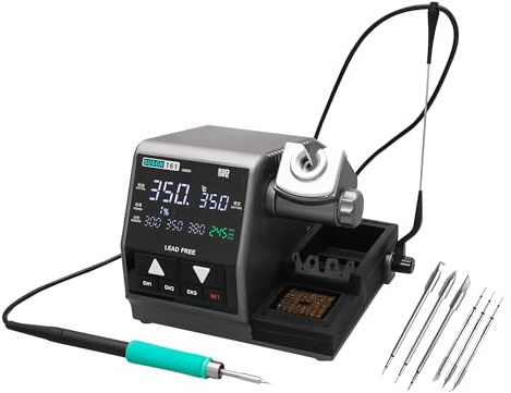 SUGON T61 Soldering Station 400W Compatible Soldering Iron Tip C470/245/210 Large Solder joints Welding Rework Station(245+3Tips)