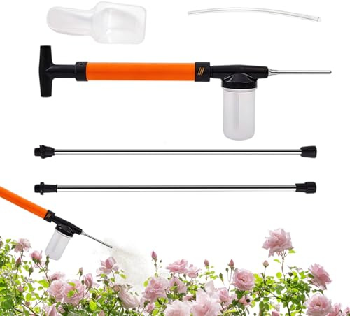 Manual Powder Dispenser - Extended Range Diatomaceous Earth Spreader, Insecticide Dusting, Garden Fungicide Applicator, Heavy Duty Device |