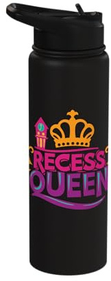 Cutout Lady Back to School Teacher Gift Girl Stainless Steel Insulated Water Bottle