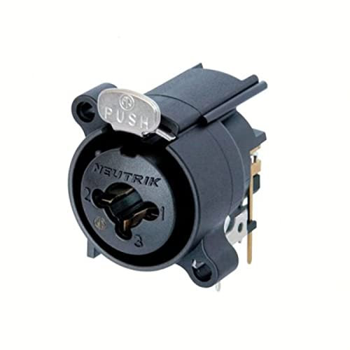 Neutrik NCJ6FA-H Panel-Steckdose abgewinkelte Kontakte XLR POLI - 3 x Schwarz 1 Stück