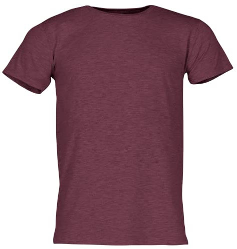 Fruit of the Loom iconic T-shirt, sizes S - 5XL, Burgundy mottled, XXL
