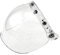 Wancar Visière à bulles rétro universelle pour casque standard à 3 boutons-pression (transparent)