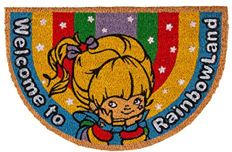 TruffleShuffle Rainbow Brite Welcome To Rainbow Land Sparkly Door Mat