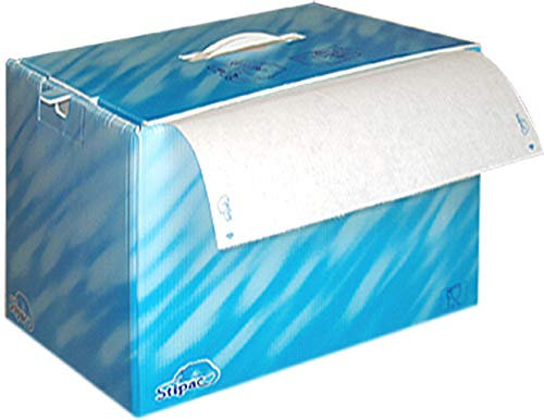 Torchons de cuisine jetable non tissé blanc - Boîte distributrice avec 1 bobine de 230 torchons 30 x 30 cm - Réf. TB01