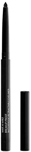 Wet n Wild, Megalast Einziehbarer Eyeliner, Gel-Eyeliner mit Kräftigem Finish und Langanhaltendem Effekt für 16 Stunden, Augen-Make-Up, Pigmentierte und Schmierfreie Formel, Blackest Black