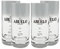Ron Abuelo Panama Longdrink/Glas/Gläser Set - 4x Longdrinkgläser 2/4cl geeicht