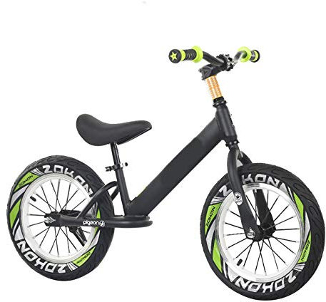 JLXJ Jungs Groß Kind Jugendliche Laufrad mit 16 Zoll Luftrad, Schwarzes Leichtgewicht Aluminiumrahmen Kein Pedal Fahrrad, für Kinder Größe 118-150cm, Unterstützung Bis Zu 60 Kg