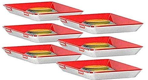 Kreative Lebensmittelkonservierung Tablett, Food Tray, Frischhalteplatten Frischhaltetablett Frischhalteboxen Vakuum Frische Aufbewahrung Tablett Mit Elastischen Film Schnalle Dichtung (6PCS)