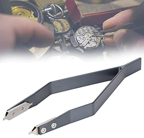 Uhr Federstegzange für das Entfernen und Einstellen von Uhrenarmband Federstegen praktische V förmige Pinzette aus Legierung