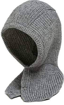 Elegantiskas Balaclava Strickpullover Mütze Winter Warmer Kapuzenschal Beanie Mütze für Damen Herren