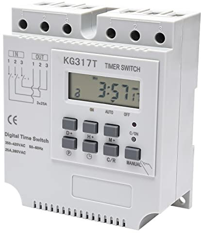 RibasuBB Digitale Zeitschaltuhr zum Einbau in Schalttafeln mit LCD Display Wochenzeitschaltuhr Zeitschalter Schaltuhr Timer Digitale Zeitschaltuhr Steckdose