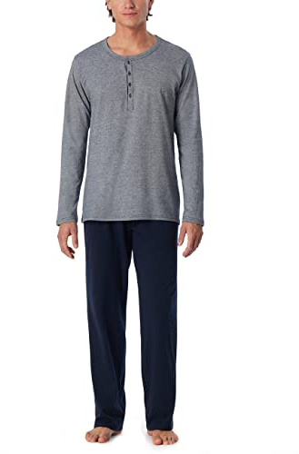 Schiesser Herren Langer Schlafanzug Pyjama Lang - 159633