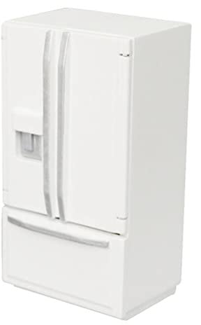 Miniature Refrigerator Micro Landscape Prop, 1:12 Dollhouse Furniture, White Synthetic Material, Educational Toy for Kids, Kitchen Scene Decor