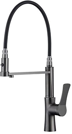 3 Way Tap Kitchen Mixer Taps with Pull Out Spray Swivel Spout Black Silicone Hose Drinking Purifier Water Tap Kitchen Mixer Filter Tap A