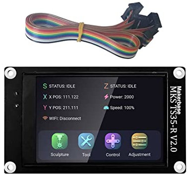 HANLEES Makerbase Mks TS35 TS24 Touchscreen Ts3,5 Ts2,4 Tft LCD-Schild für Mks Dlc32 V2.0 Steuerkarte 32 Bit Cnc Offline Controller (MKS TS35-R)