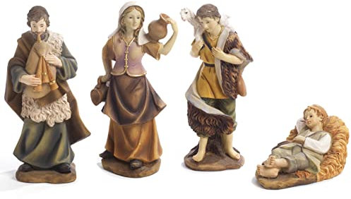 PABEN Set 4 Themen, Handwerk, Spieler, Krippenfiguren 40 cm aus Harz