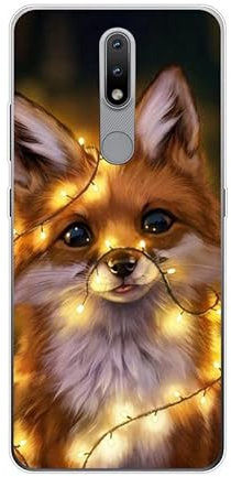 KARTXITAI Hülle Kompatibel mit Nokia 2.4, Stoßfeste Schutzhülle mit Weiche Silikon Bumper Case Handyhülle Anti-Kratzt Transparent Rückseite - Rotfuchs