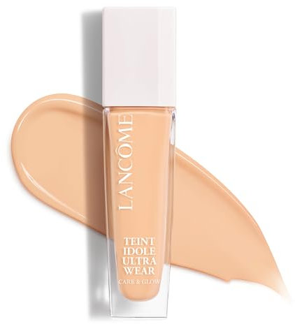 Lancôme Teint Idole Ultra Wear Care & Glow Foundation 125W, feuchtigkeitsspendende Foundation in Beige mit natürlichem Glow-Finish, bis zu 24h Halt, geeignet für alle Hauttypen, 30ml