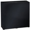 BARTPOL Blumentopf Quadratisch XXL D972A Pflanzkübel aus Fiberglas 75x28x75cm I Blumentopf außen/innen I Übertöpfe für zimmerpflanzen I Fiberglas kübel - schwarz glänzend