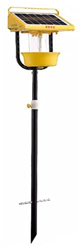 YYUINU Solare UV Trappola per Insetti 2 in 1,Lampade per La Disinfestazione Agricola,Rete Ad Alta Tensione,Impermeabile IPX7,Frutteti, Giardini, Fattorie E Stagni di Pesce,10-60 Mu,GPLJ18