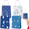 Papiertüten mit Schneemann-Motiv,4Stück gefrorene Schneeflocke Papier Geschenktüten Süßigkeiten Beutel Mitgebsel Tüten mit Griff Die Eiskönigin Mottoparty Geschenktüten für Kindergeburtstag Party Deko