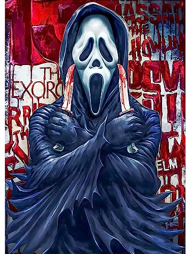 NAIMOER Halloween Diamond Painting Kits für Erwachsene Kinder, 5D Diamant Painting Bilder Ghost Erwachsene, DIY 5D Diamond Painting Ghost Diamant Malerei Set für Home Dekor 30x40cm