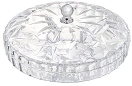 Anlayliay Snack Serving Tray Luxurious Plate Fruit Nuts Sweet Storage Tray with Lid(B)