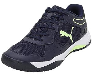 Puma Solarsmash RCT, Zapatillas de pádel Unisex Adulto, Navy-Fast Yellow White, 44 EU