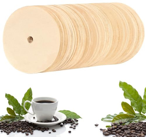 400 Count Percolator Coffee Filters, 3.75 In Unbleached Round Coffee Paper Filter for Percolator Coffee Pot, Disposable Disc Coffee Filter Suitable for Camping, Home, Office