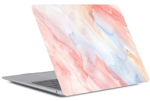 Coque Compatible avec Macbook Air 13 Pouces A1466 A1369 Version de 2017 2016 2015 2014 2013 2012 2011 2010, Housse Étui Rigide de Protection Mat en Plastique, Rose