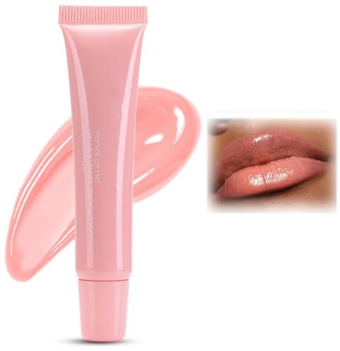 Lip Glowy Balm Set, Hydrating Lip Balm Shine Lip Glow Oil, Clear Plumping Lip Gloss Tinted Jelly Balm, Natural Lip Care Makeup Glossy Lip Moisturizer for Dry Cracked Lips (01# RIBBON)