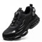 Gugifcto Sicherheitsschuhe Arbeitsschuhe Herren Damen Leicht Sportlich Atmungsaktiv Schnellverschluss Stahlkappen Anti-Smashing Mode Schutzschuhe Black 44 EU