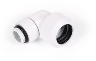 Alphacool Eiszapfen HardTube Klemmverschraubung, 13 mm, 90, drehbar, G1/4, Weiß (17620)