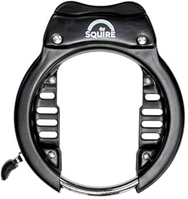 Squire Framelok™ Bolt-On Frame Lock for Bicycles & E-Bikes 9mm Steel Shackle, Ergonomic Locking Lever, Steel Body, Includes 2 Keys, Key Retaining Cylinder, Plug-in Chain Sold Separately