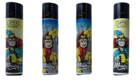Clipper Feuerzeuge, Set mit 4 Stück, außergewöhnliche Motive (Monkey King Hero 2)