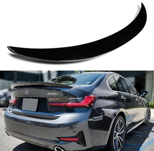 Sport Heckspoiler Lippe für BMW 3er Typ G20 Limousine Bj. 2018, Schwarz Glanz